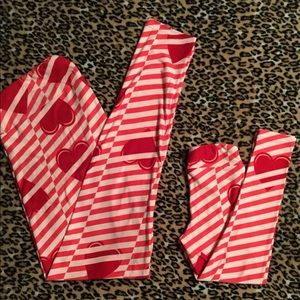 Lularoe Valentines Mommy & Me Legging Set